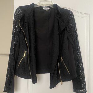 Calvin Klein Black Lace Crochet Blazer